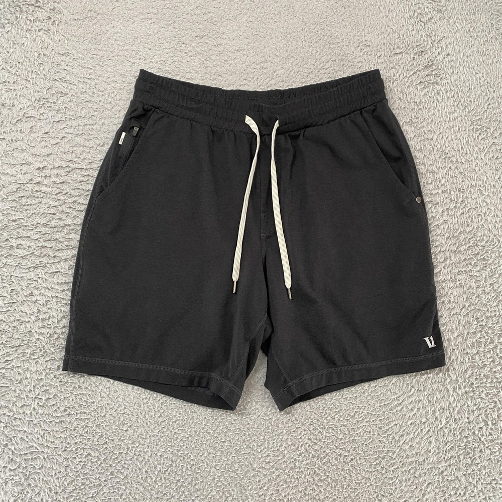 Vuori Ponto Sweat Shorts Mens Medium Performance Black Lounge Gym Stretch
